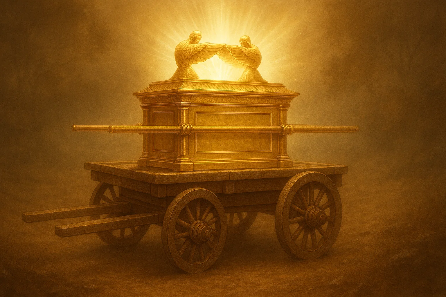 Glowing Ark of the Covenant showing God’s holiness and presence
