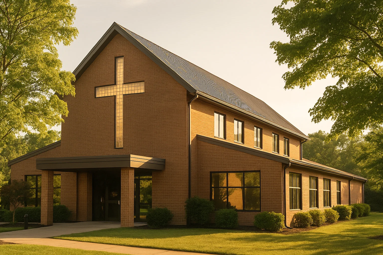 Modern church building of Grace Fellowship Pickerington Ohio