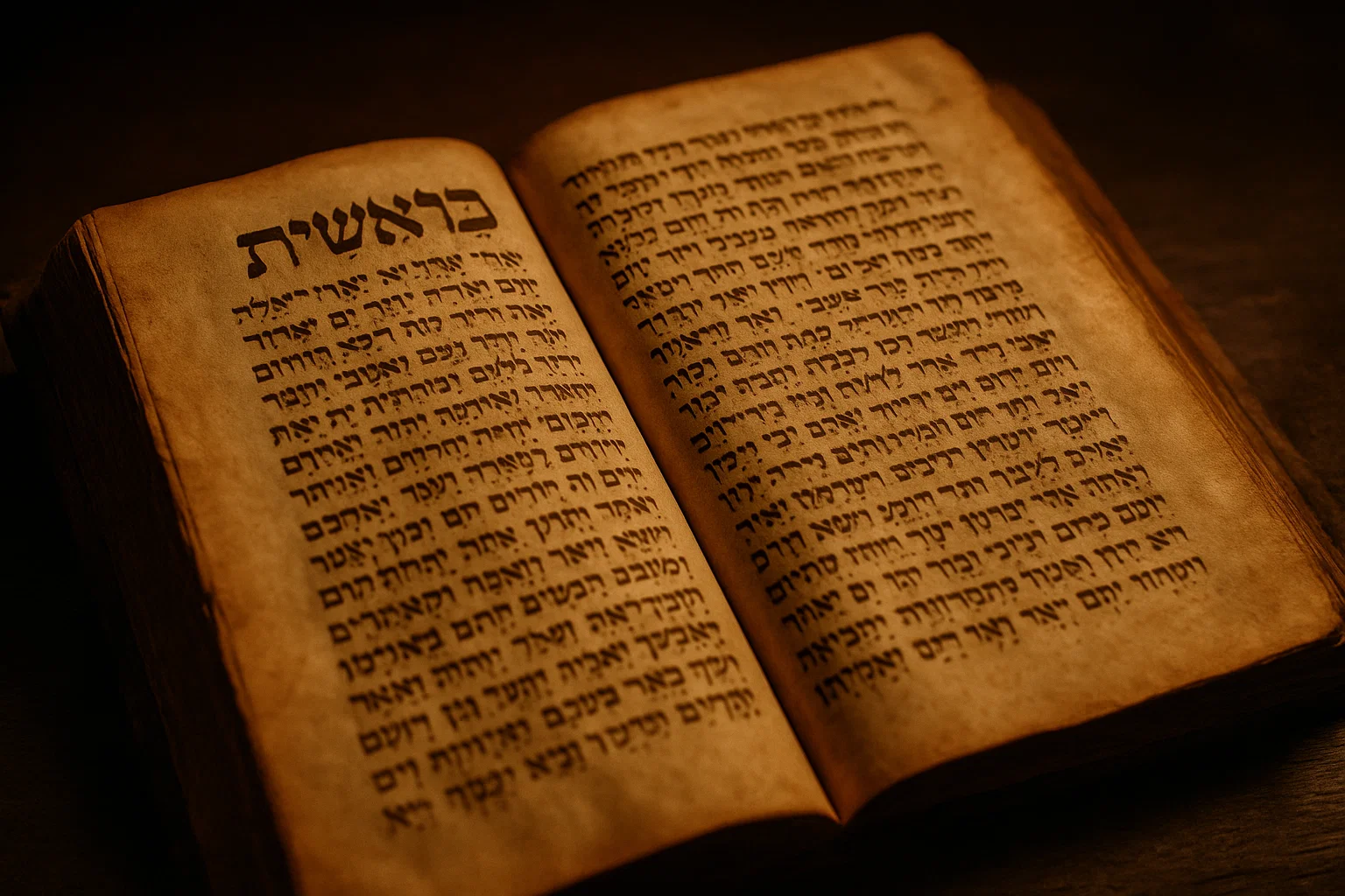 Open Bible showing Genesis with light symbolizing truth