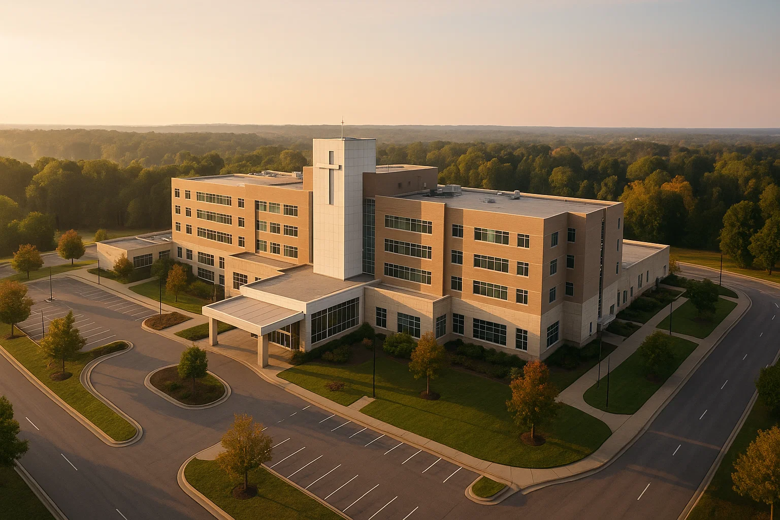 Aerial view of Mercy Hospital Cape Girardeau Missouri campus