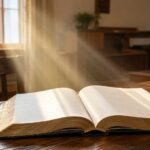 Open KJV Bible with soft light symbolizing spiritual gifts given for faithful Christian service